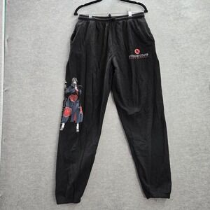 Primitive‎ Men Activewear Pants XL Black Sweatpants Sasuke Itachi Graphic Fleece